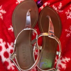 Ralph Lauren Silver Sandals